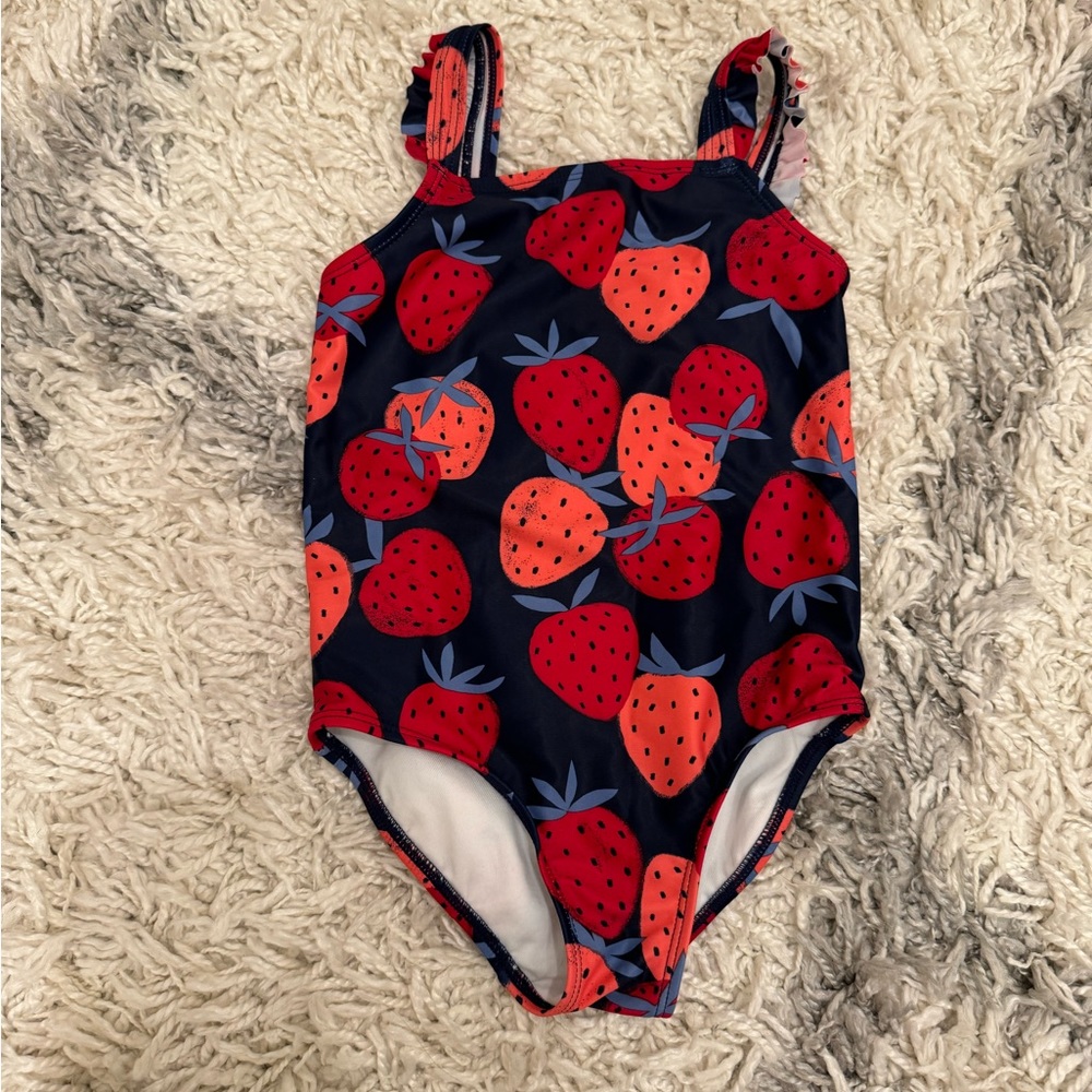 Cat & Jack strawberry swimsuit. Size 5T.